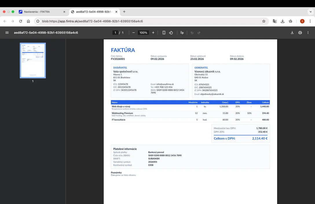 Fintra ERP - reporty