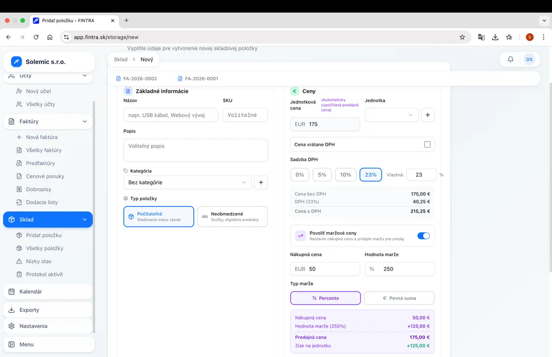Fintra ERP - integrácie